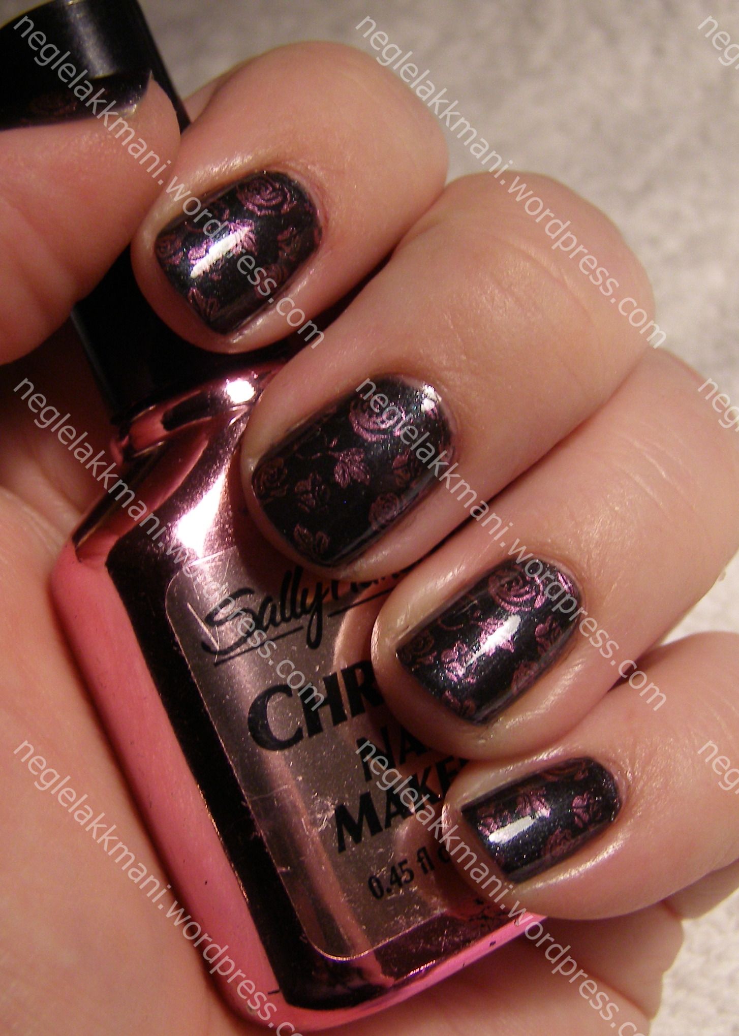 China Glaze Black Diamond and SH Fuchsia Sapphire Chrom