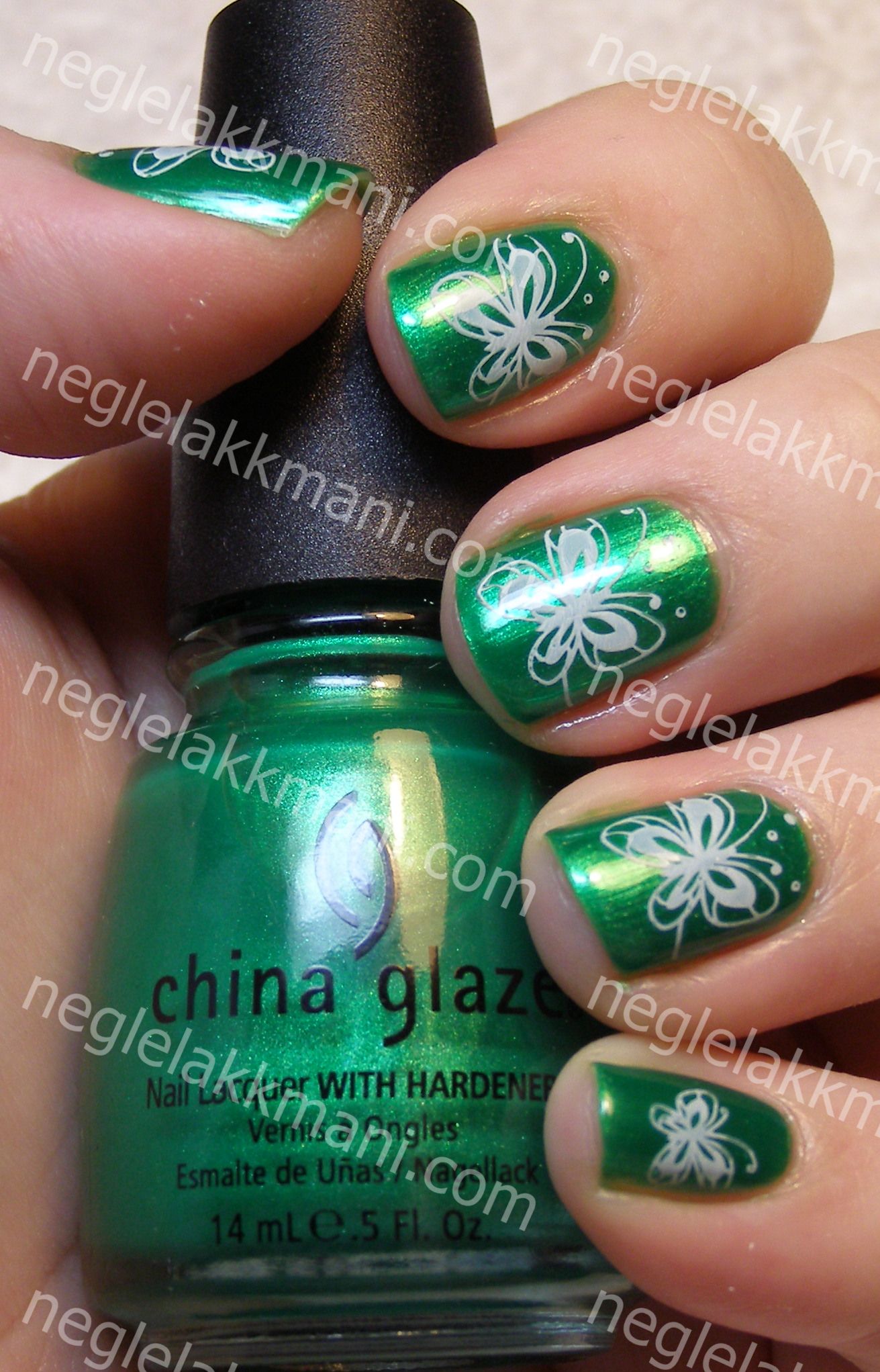 China Glaze Paper Chasing & Konad m50