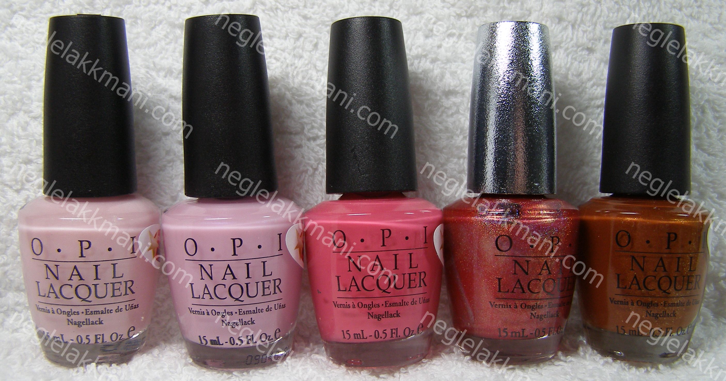 L-R: Isn't It Romantic?, I Pink I Love You,Feelin Hot-Hot-Hot!, DS ruby & Bronzed To Perfection