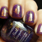 Kleancolor Chunky Holo Purple over NYS Hot Purple