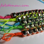 neon brecelets with studs
