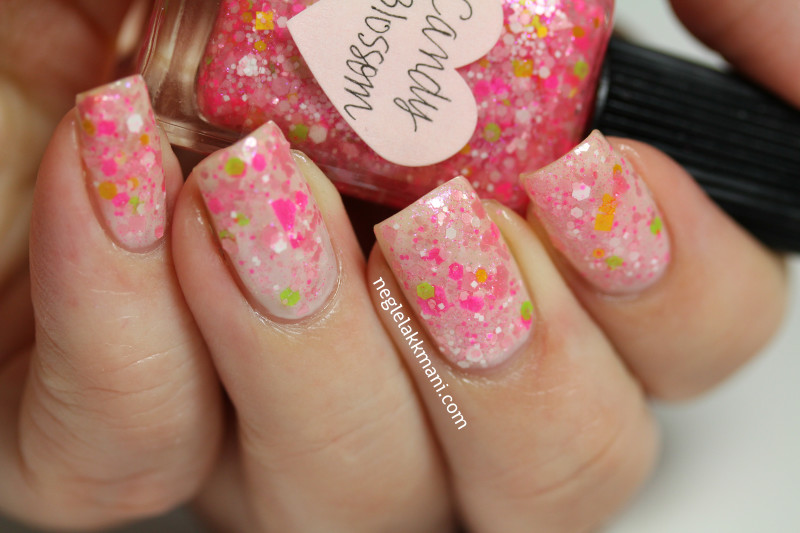 Lynnderella Candy Blossom over CND Cheeky